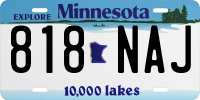 MN license plate 818NAJ