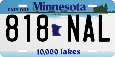 MN license plate 818NAL