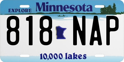 MN license plate 818NAP