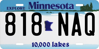 MN license plate 818NAQ