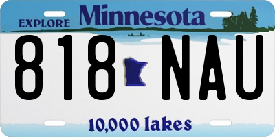 MN license plate 818NAU