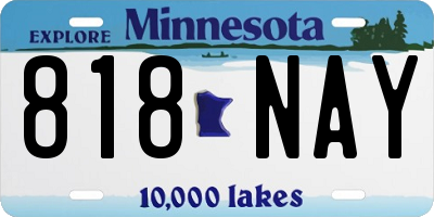MN license plate 818NAY