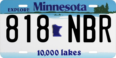 MN license plate 818NBR