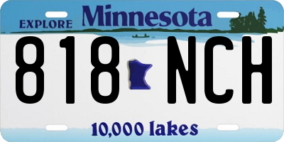 MN license plate 818NCH