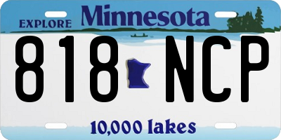 MN license plate 818NCP