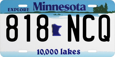 MN license plate 818NCQ