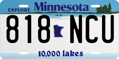 MN license plate 818NCU