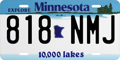 MN license plate 818NMJ