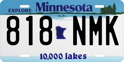 MN license plate 818NMK