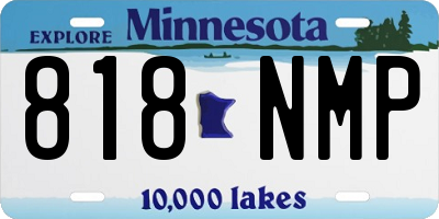 MN license plate 818NMP