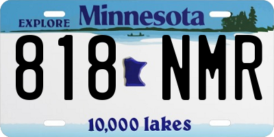 MN license plate 818NMR