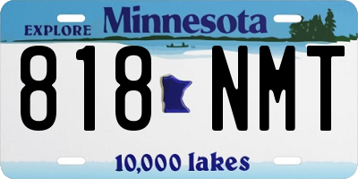 MN license plate 818NMT