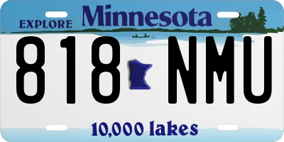 MN license plate 818NMU