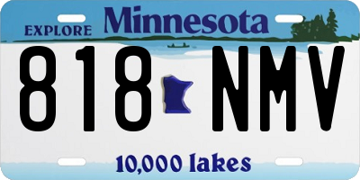 MN license plate 818NMV