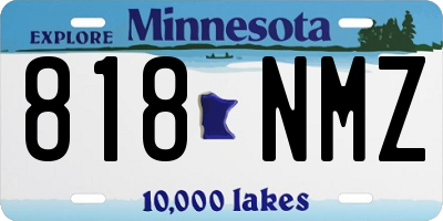 MN license plate 818NMZ