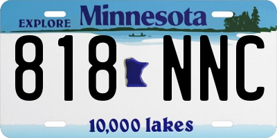 MN license plate 818NNC