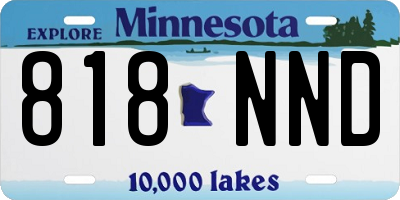 MN license plate 818NND