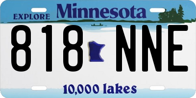 MN license plate 818NNE