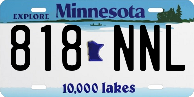 MN license plate 818NNL