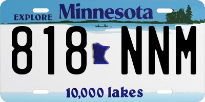 MN license plate 818NNM