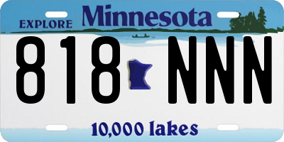 MN license plate 818NNN