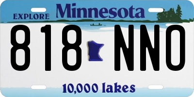 MN license plate 818NNO