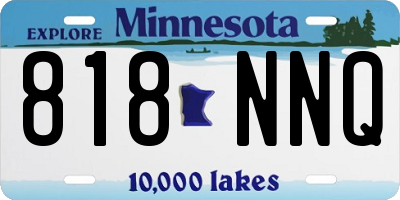 MN license plate 818NNQ
