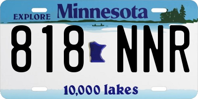 MN license plate 818NNR