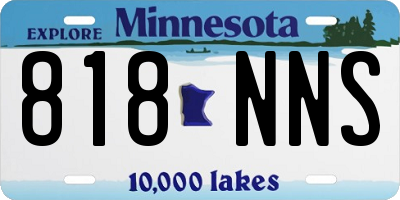 MN license plate 818NNS