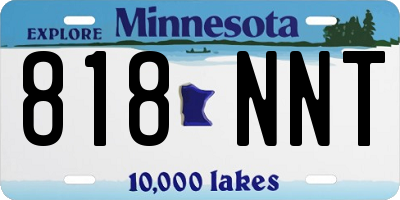 MN license plate 818NNT
