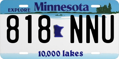 MN license plate 818NNU