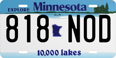 MN license plate 818NOD