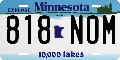 MN license plate 818NOM