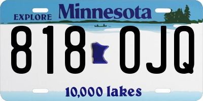 MN license plate 818OJQ