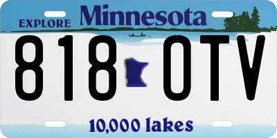 MN license plate 818OTV