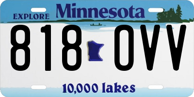 MN license plate 818OVV