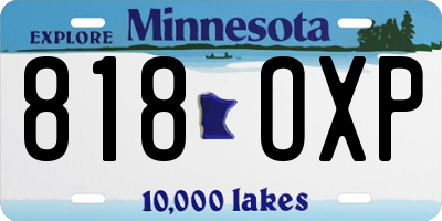 MN license plate 818OXP