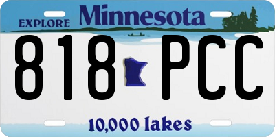 MN license plate 818PCC