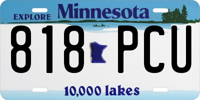 MN license plate 818PCU
