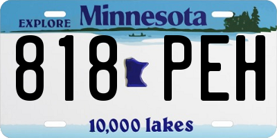 MN license plate 818PEH