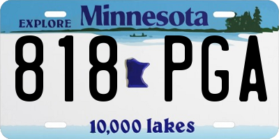 MN license plate 818PGA
