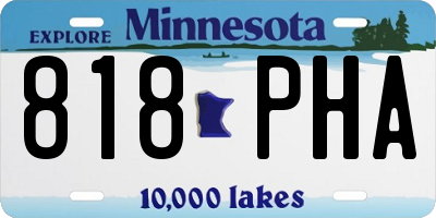 MN license plate 818PHA
