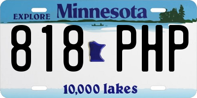 MN license plate 818PHP