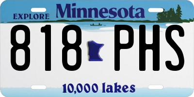MN license plate 818PHS