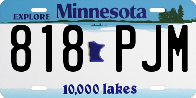 MN license plate 818PJM