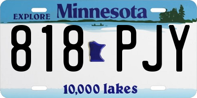 MN license plate 818PJY
