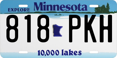 MN license plate 818PKH