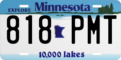 MN license plate 818PMT