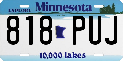 MN license plate 818PUJ