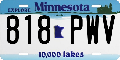 MN license plate 818PWV
